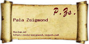 Pala Zsigmond névjegykártya